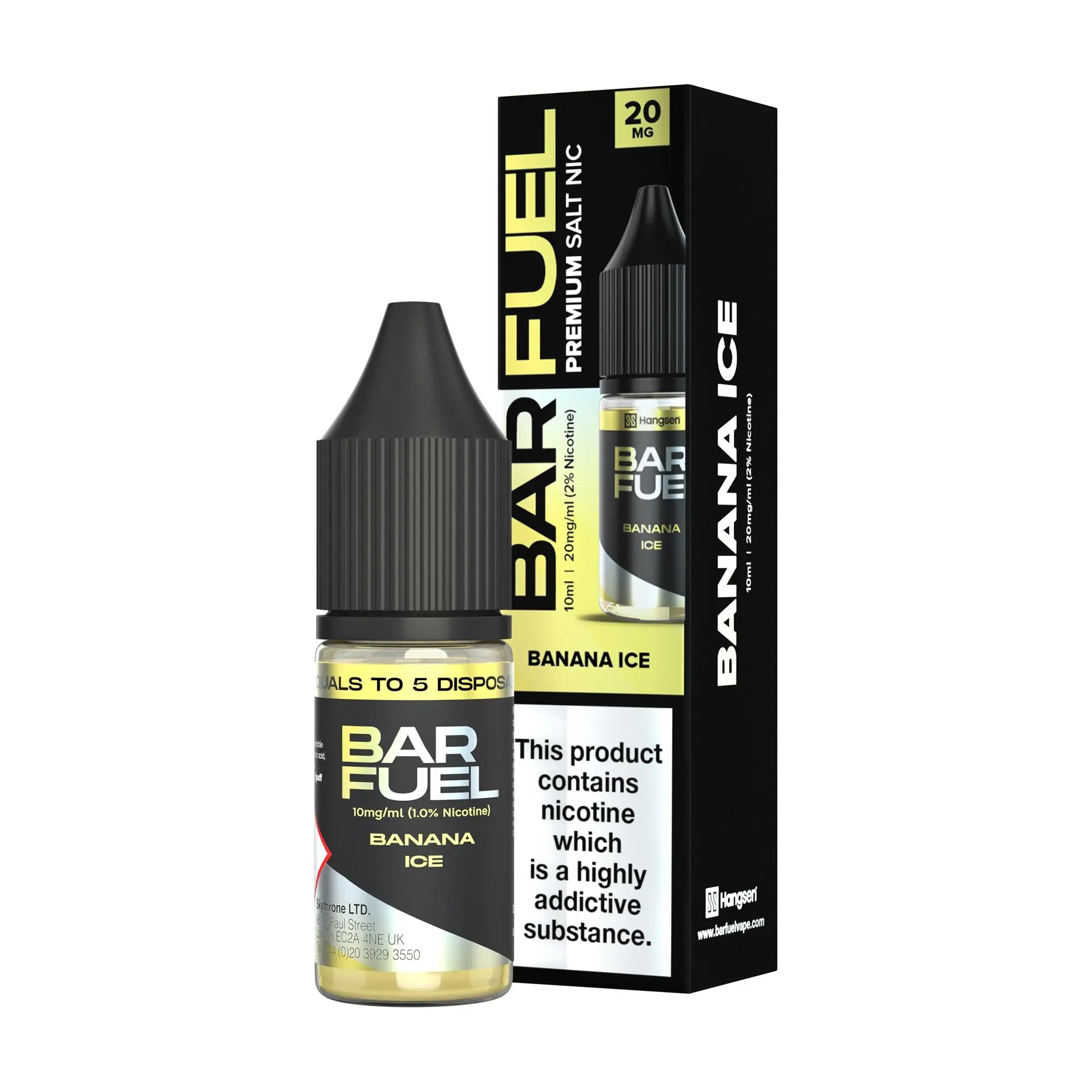 Banana Ice Hangsen Bar Fuel Nic Salts Hangsen