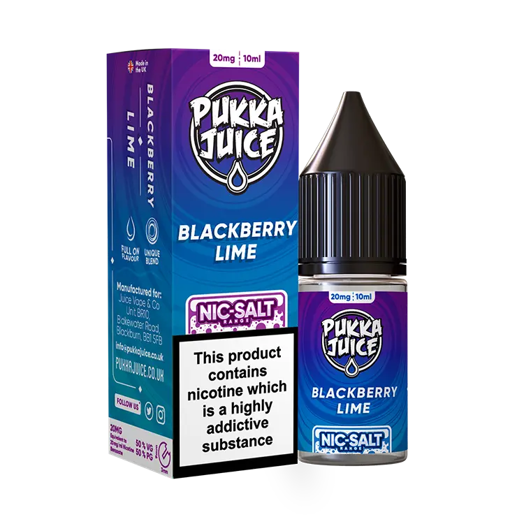 Blackberry Lime Pukka Juice Nic Salts NEW FLAVOURS Pukka