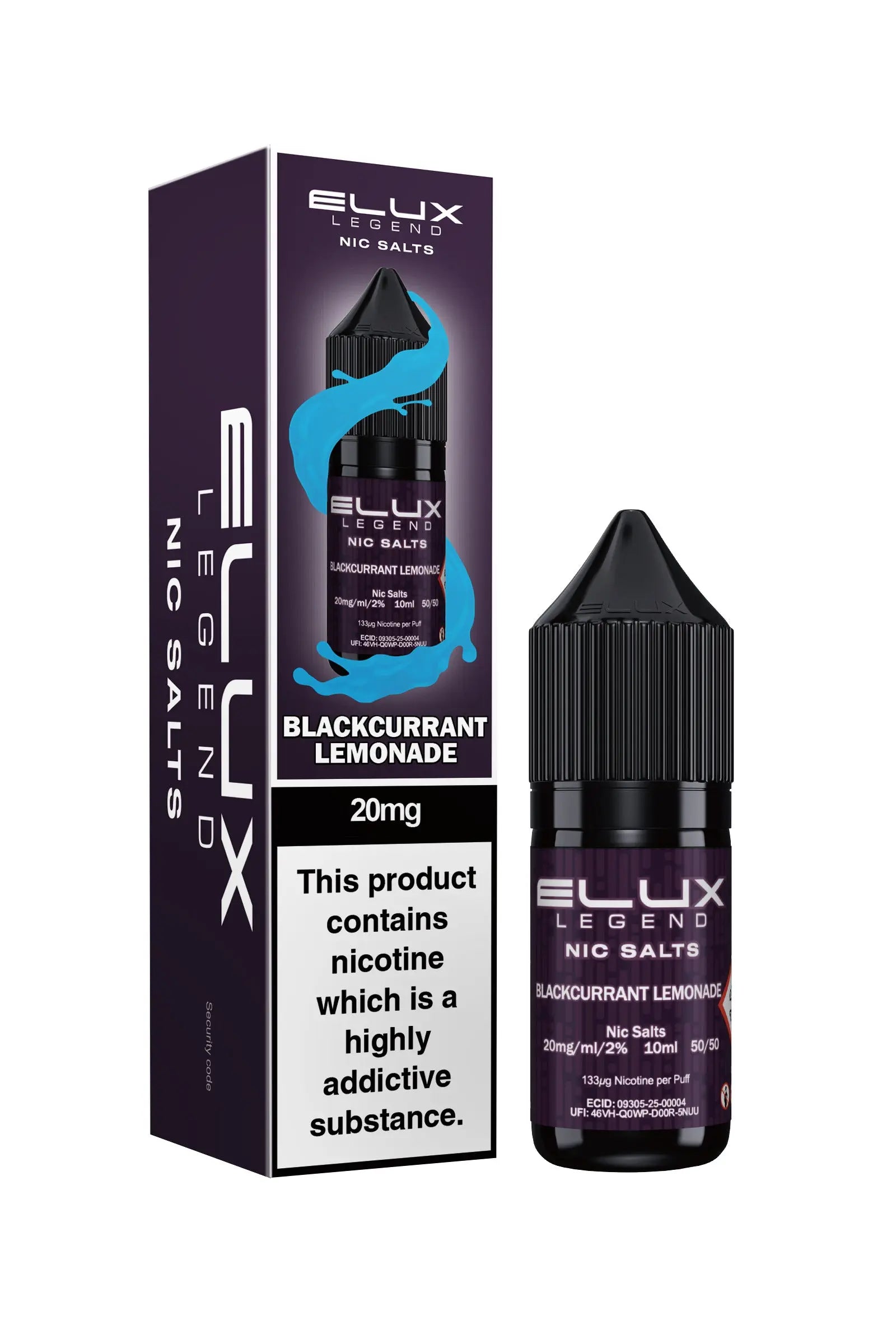 Blackcurrant Lemonade ELUX Legend Nic Salts Elux