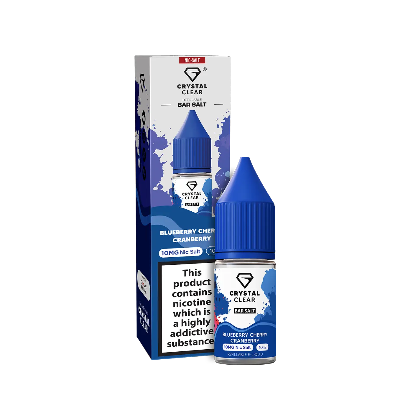 Blueberry Cherry Cranberry Crystal Clear - Bar Nic Salts Crystal Clear