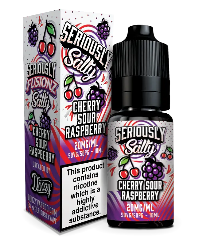 Cherry Sour Raspberry Seriously Fusionz Nic salts Doozy