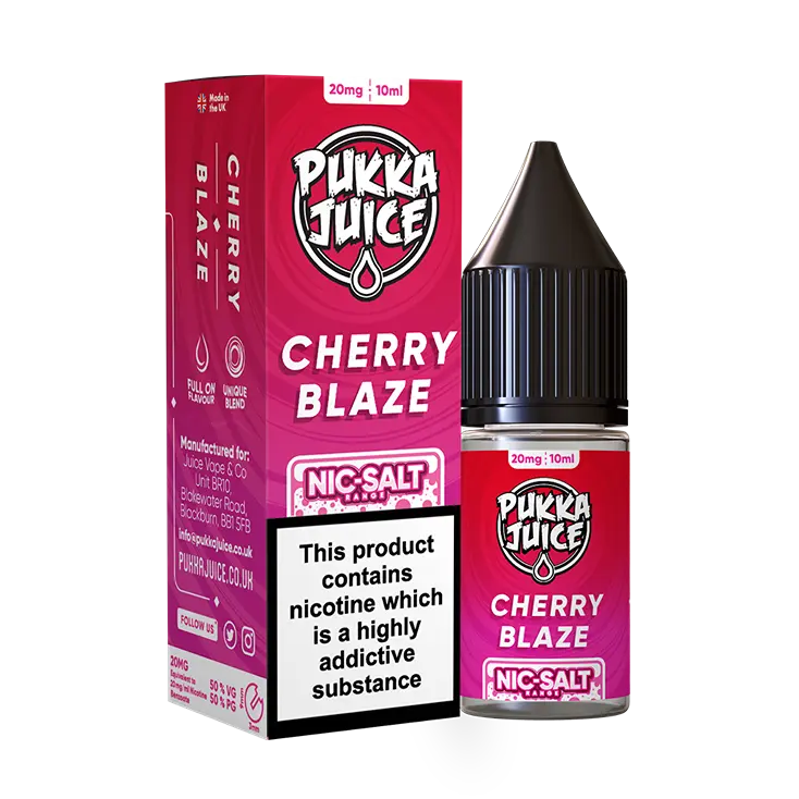 Cherry Blaze Pukka Juice Nic Salts NEW FLAVOURS Pukka