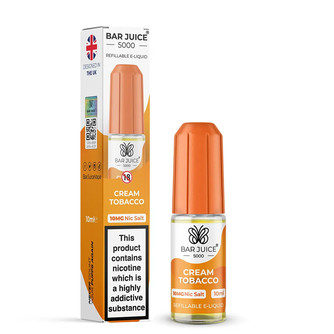 Cream Tobbaco Bar Juice 5000 Nic Salts Bar Juice