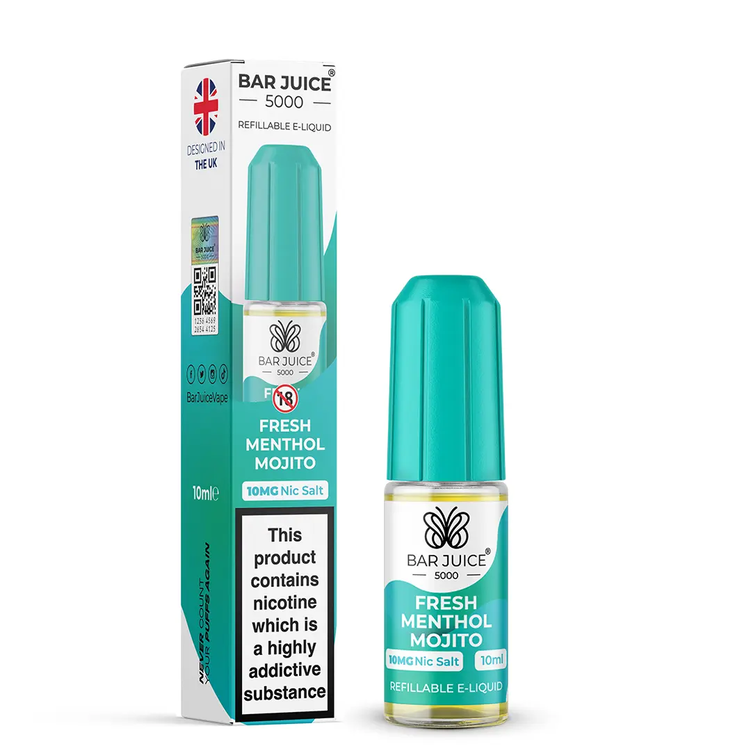 Fresh Menthol Mojito Bar Juice 5000 Nic Salts Bar Juice