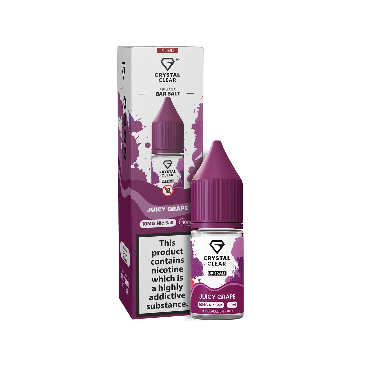 Juicy Grape Crystal Clear - Bar Nic Salts Crystal Clear