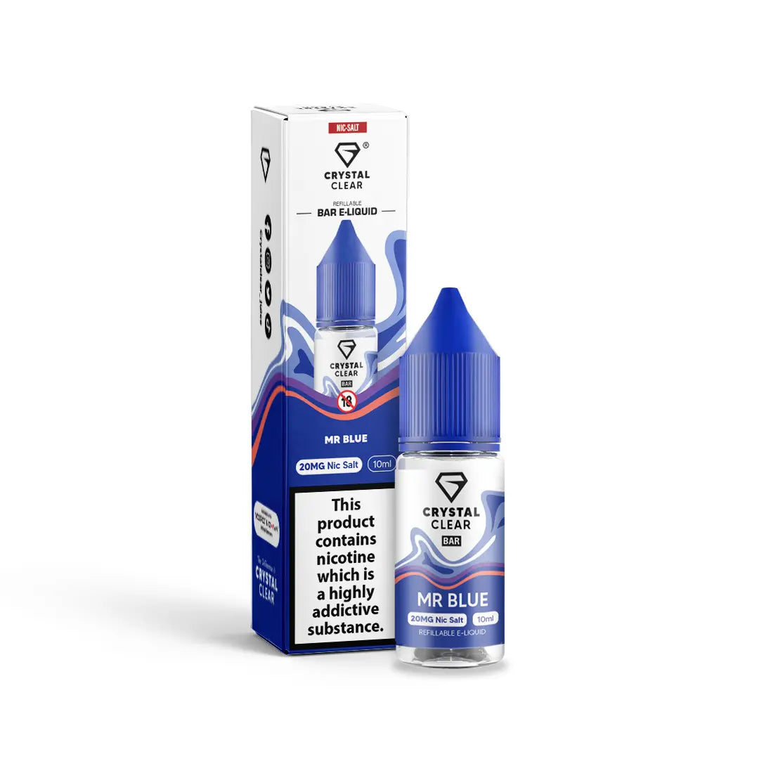 Mr Blue Crystal Clear - Bar Nic Salts Crystal Clear