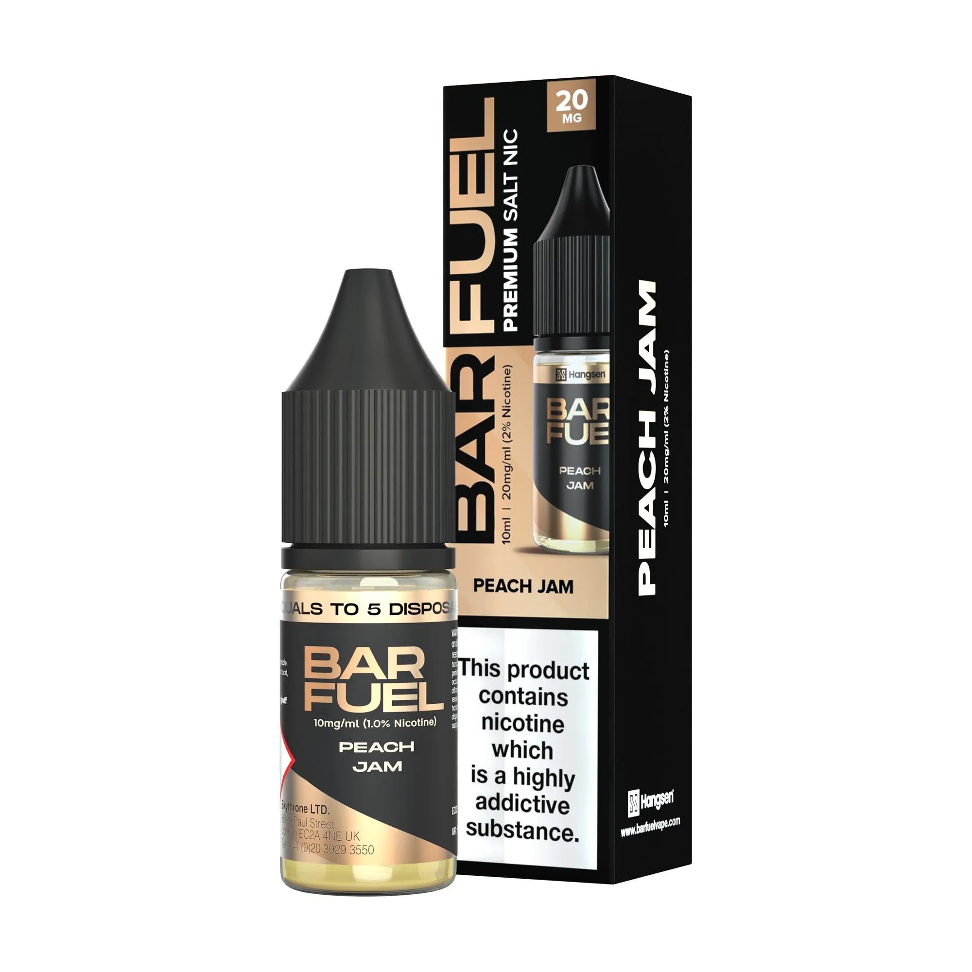Peach Jam Hangsen Bar Fuel Nic Salts Hangsen