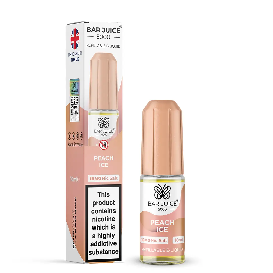 Peach Ice Bar Juice 5000 Nic Salts Bar Juice