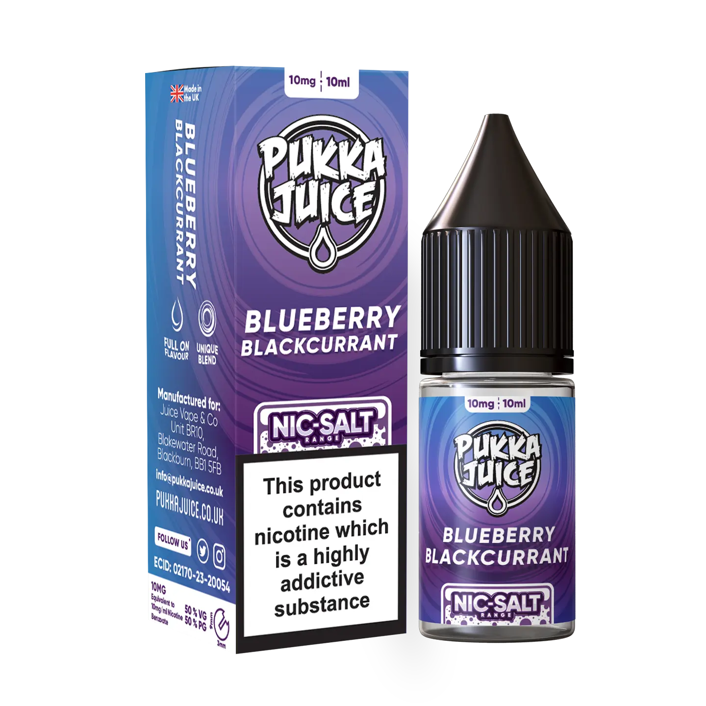 Blueberry Blackcurrant Pukka Juice Nic Salts NEW FLAVOURS Pukka