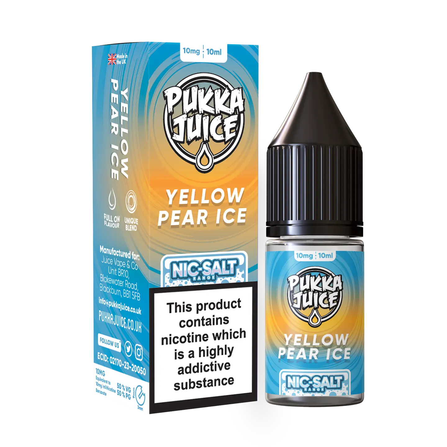 Yellow Pear Ice Pukka Juice Nic Salts NEW FLAVOURS Pukka
