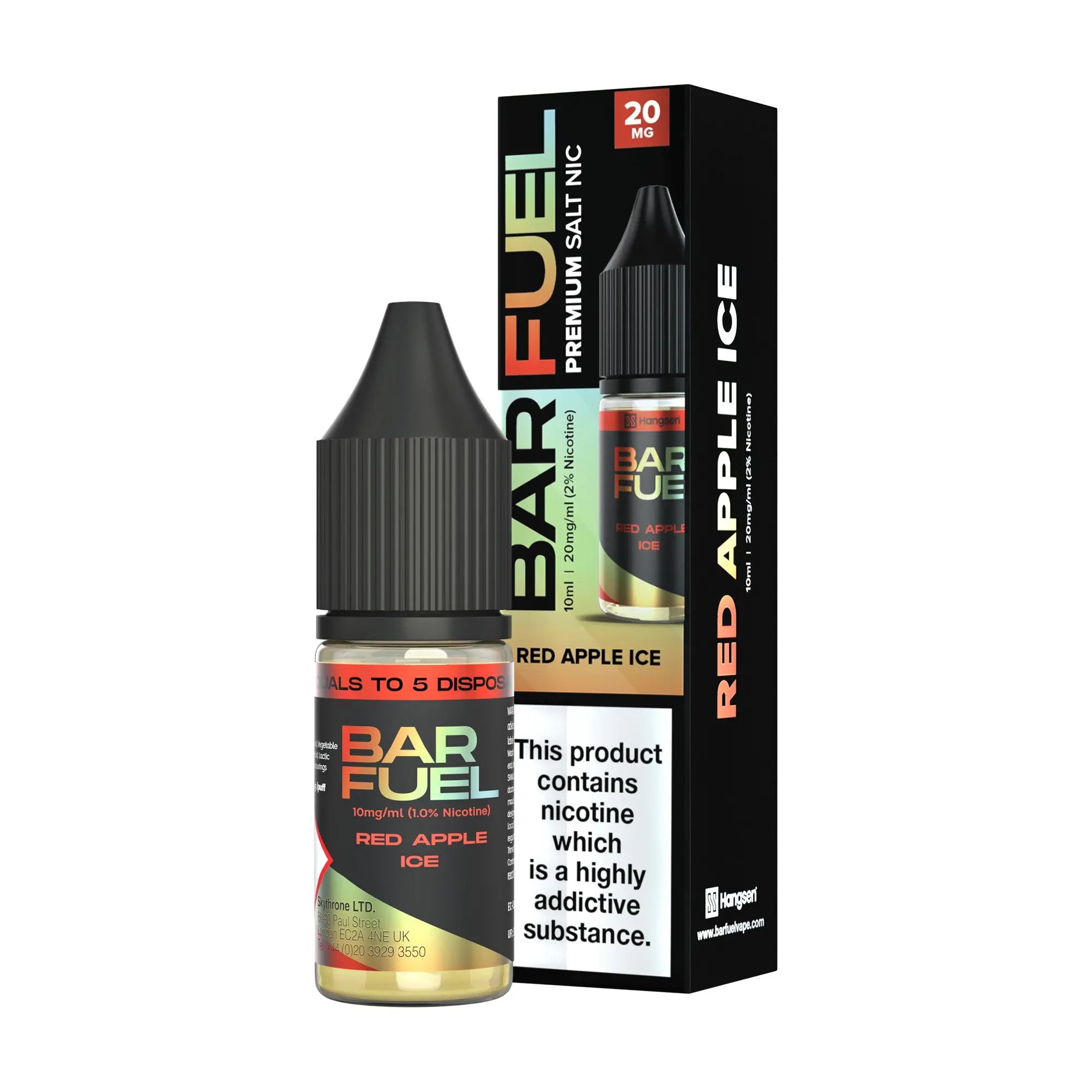 Red Apple Ice Hangsen Bar Fuel Nic Salts Hangsen