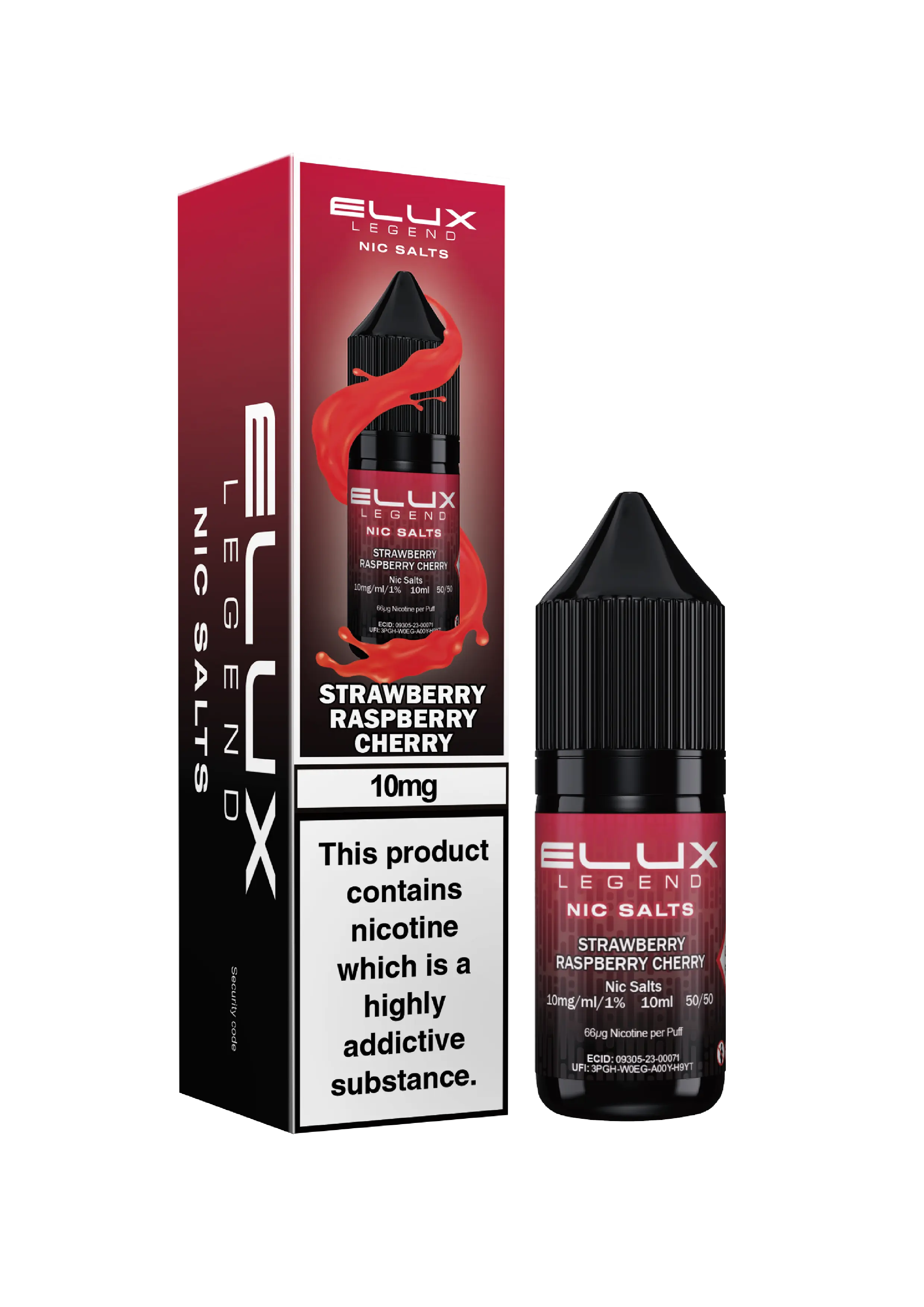 Strawberry Raspberry Cherry ELUX Legend Nic Salts Elux