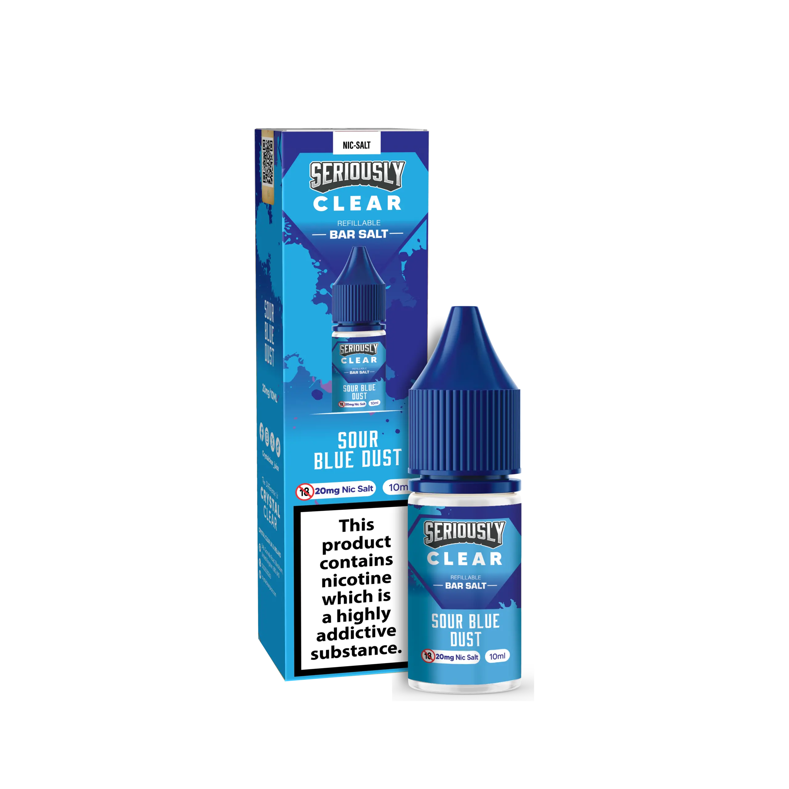 Seriously Clear Sour Blue Dust Nic Salt Crystal Clear