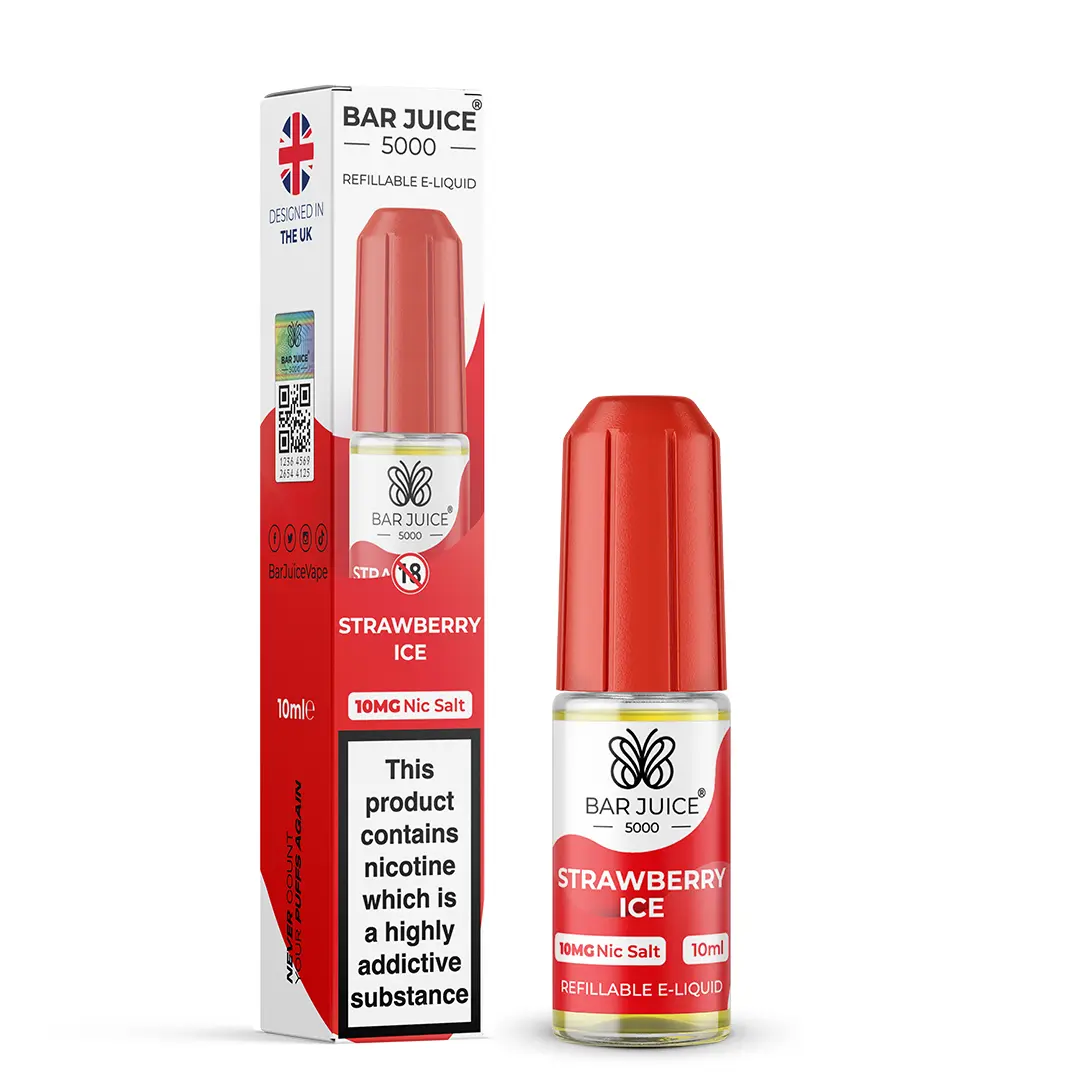 Strawberry Ice Bar Juice 5000 Nic Salts Bar Juice