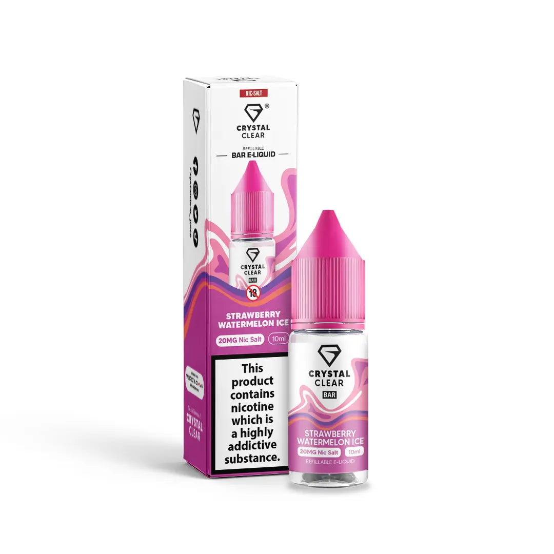 Strawberry Watermelon Ice Crystal Clear - Bar Nic Salts Crystal Clear