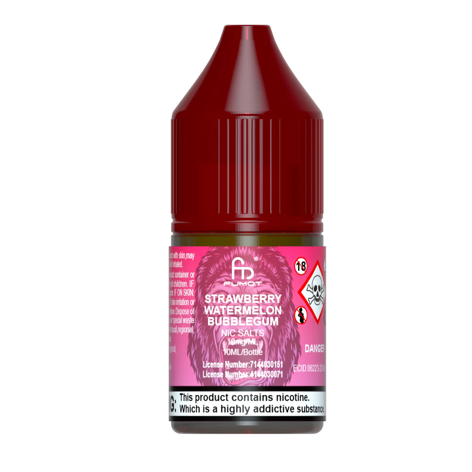Strawberry Watermelon Bubblegum R and M Nic Salts - Fumot R&M