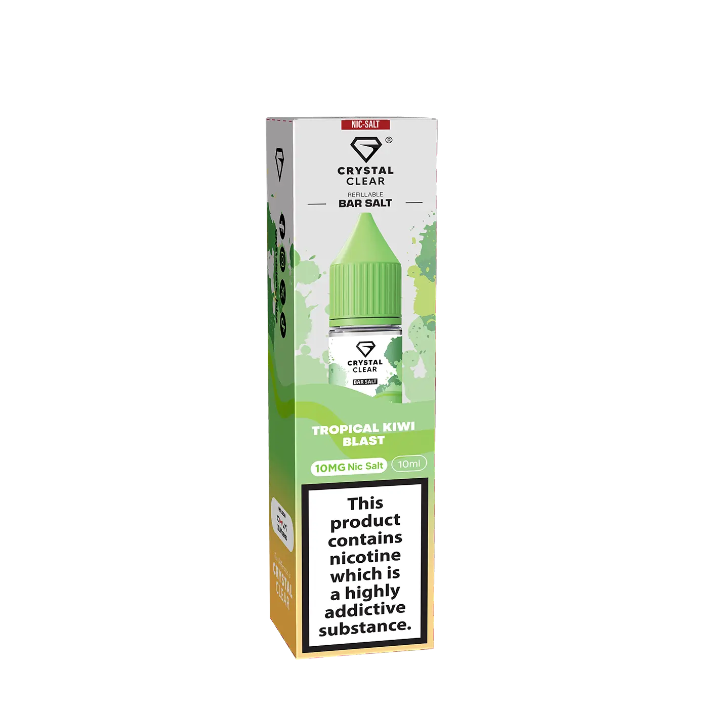 Tropical Kiwi Blast Crystal Clear - Bar Nic Salts Crystal Clear