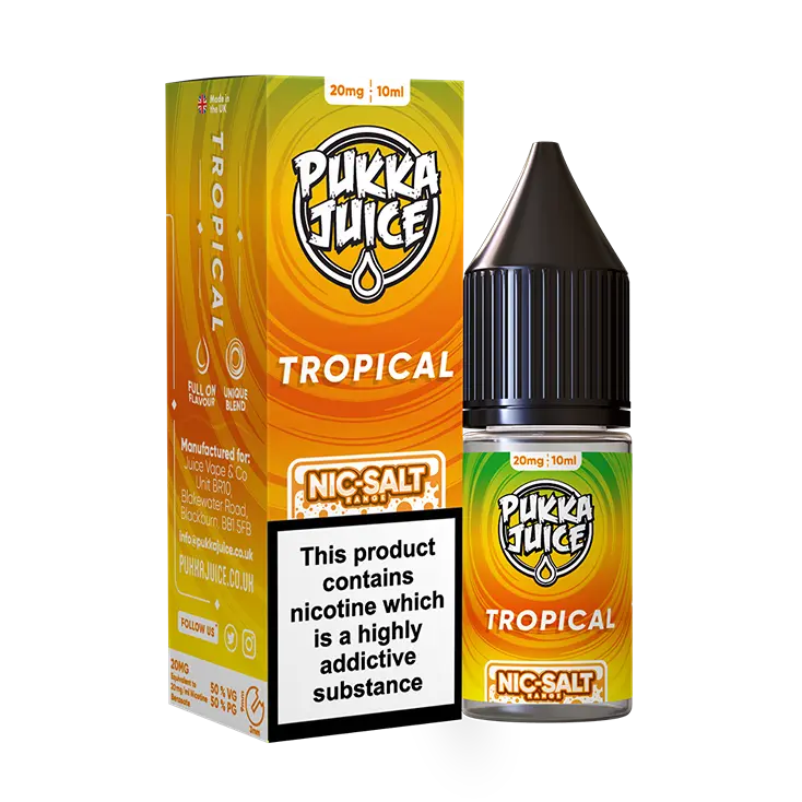 Tropical Pukka Juice Nic Salts NEW FLAVOURS Pukka