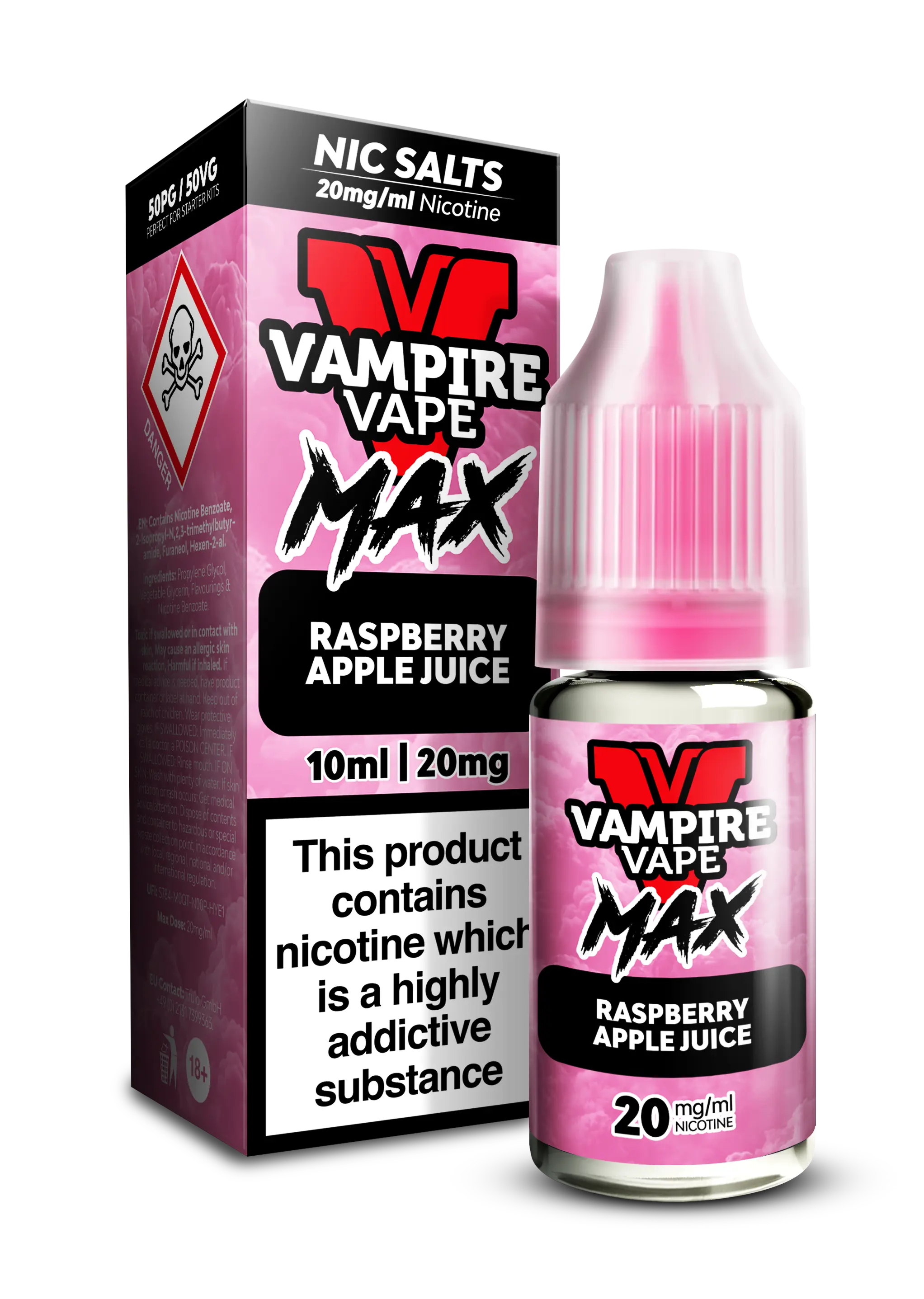 Raspberry Apple Juice By Vampire Vape Max Nic Salt Vampire Vape