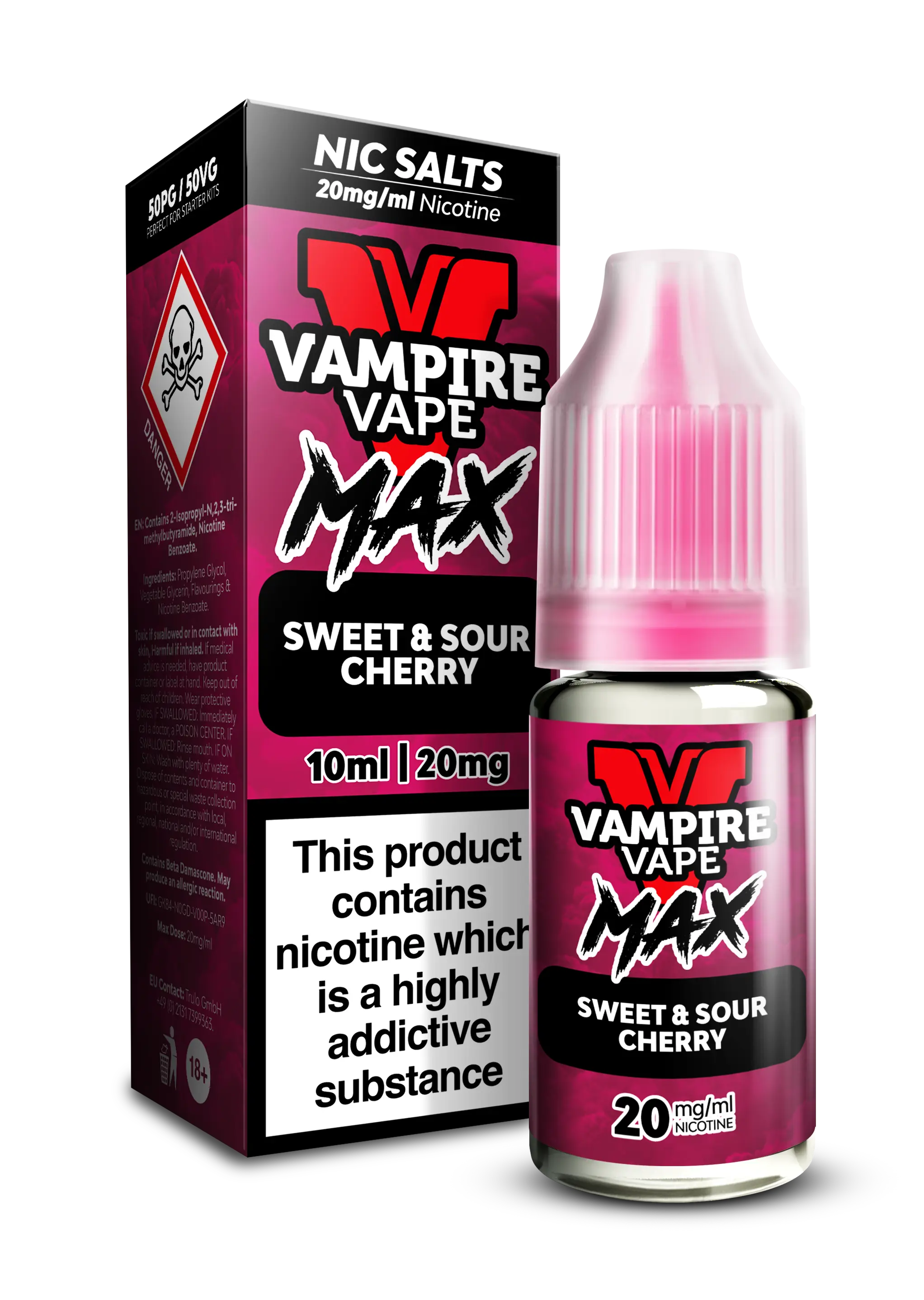 Sweet & Sour Cherry By Vampire Vape Max Nic Salt - Choppa Vapes