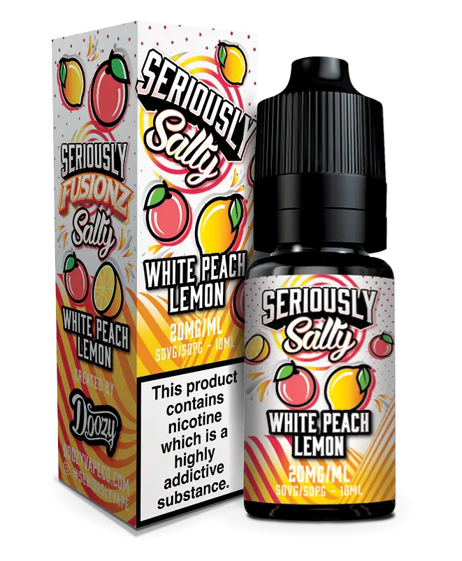 White Peach Lemon Seriously Fusionz Nic salts Doozy