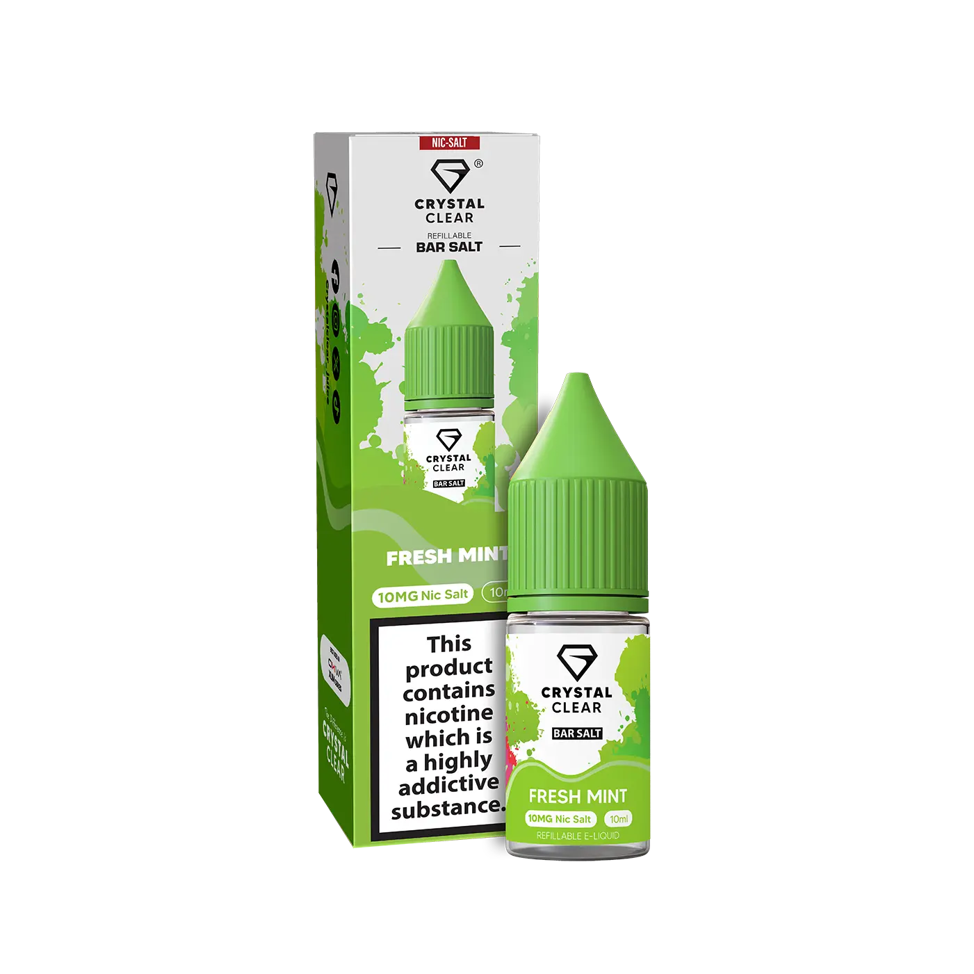 Fresh Mint Crystal Clear - Bar Nic Salts Crystal Clear
