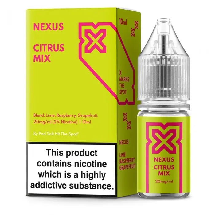 nexus citrus mix 20mg salts box bottle right half web