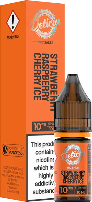 Strawberry Raspberry Cherry Ice Vaporesso's Deliciu Nic Salts Vaporesso