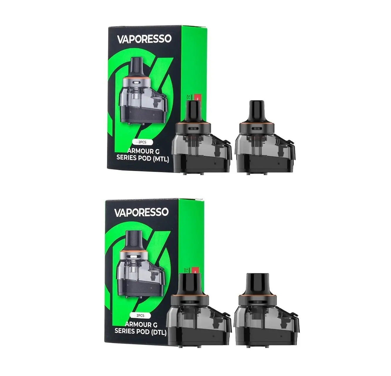 Armour G / GS Replacement Pods By Vaporesso 2 Pack Vaporesso