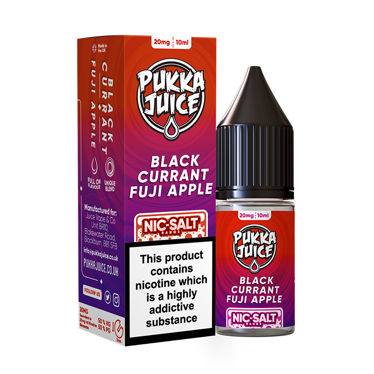 Blackcurrant Fuji Apple Pukka Juice Nic Salts  NEW FLAVOURS