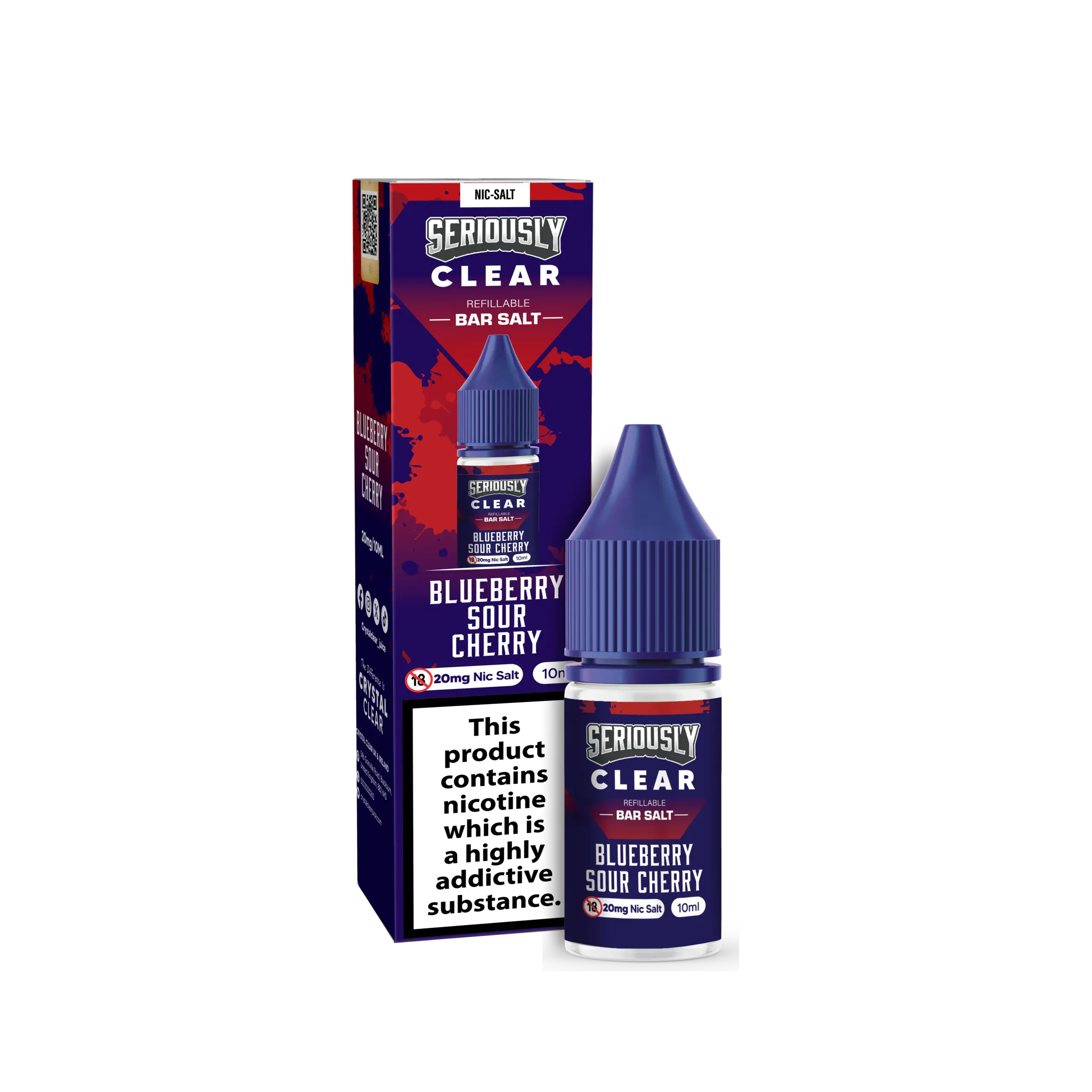 Seriously Clear Blueberry Sour Cherry Nic Salt Crystal Clear