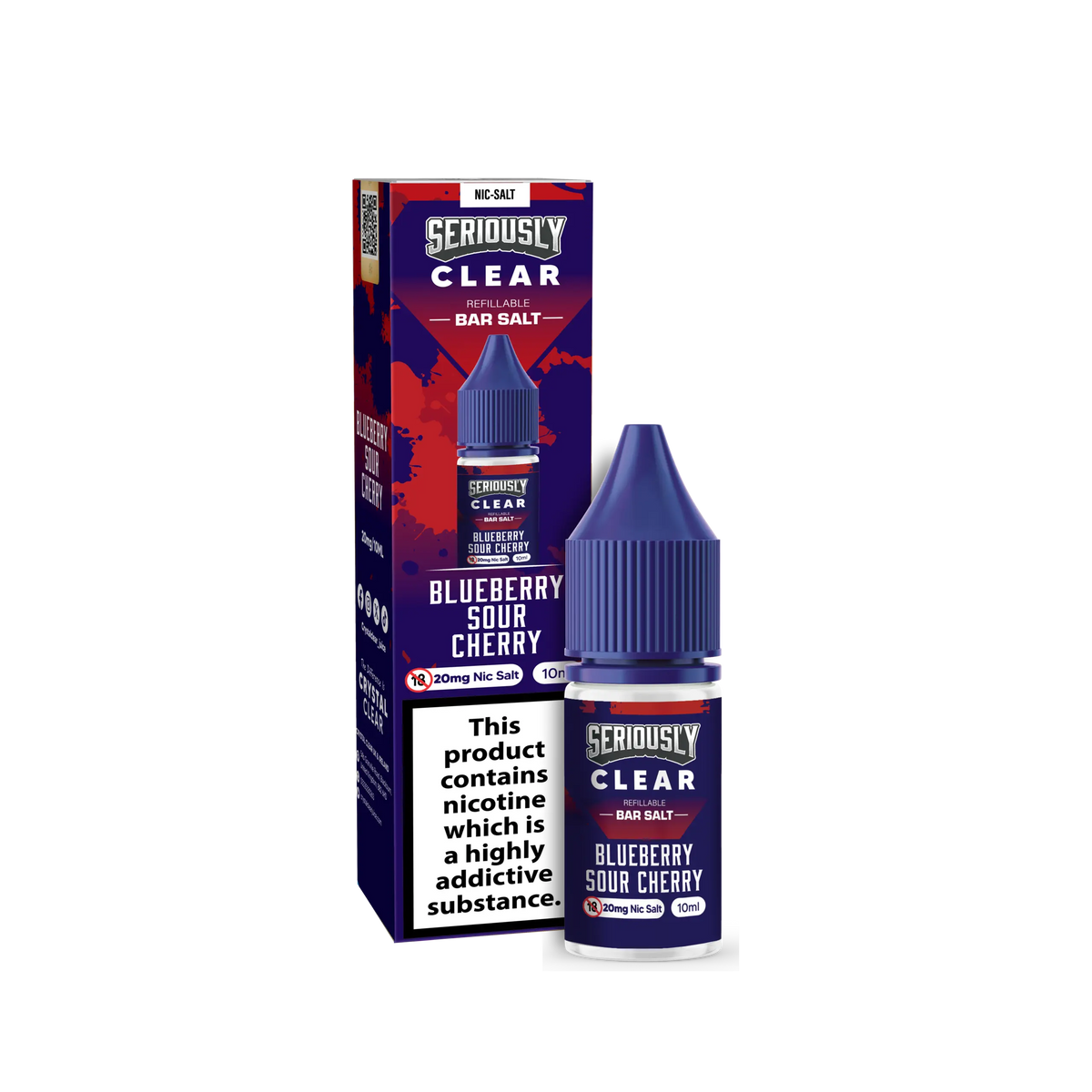 Seriously Clear Blueberry Sour Cherry Nic Salt Crystal Clear