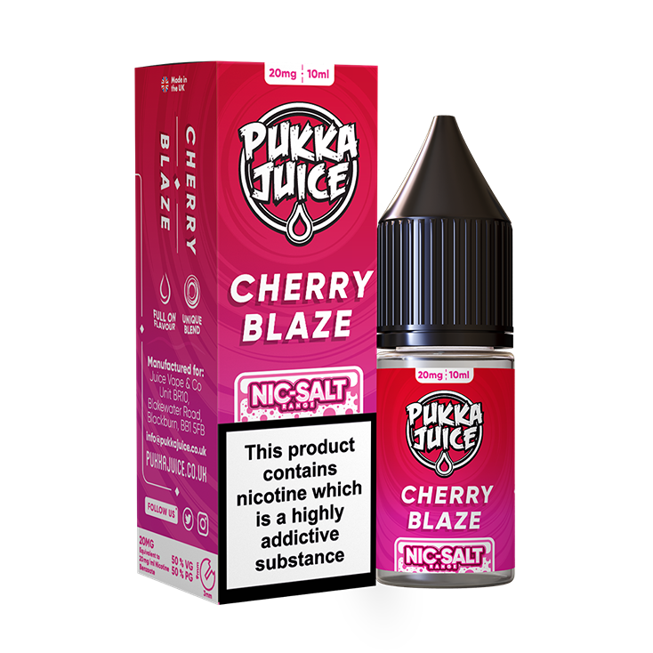 Cherry Blaze Pukka Juice Nic Salts  NEW FLAVOURS