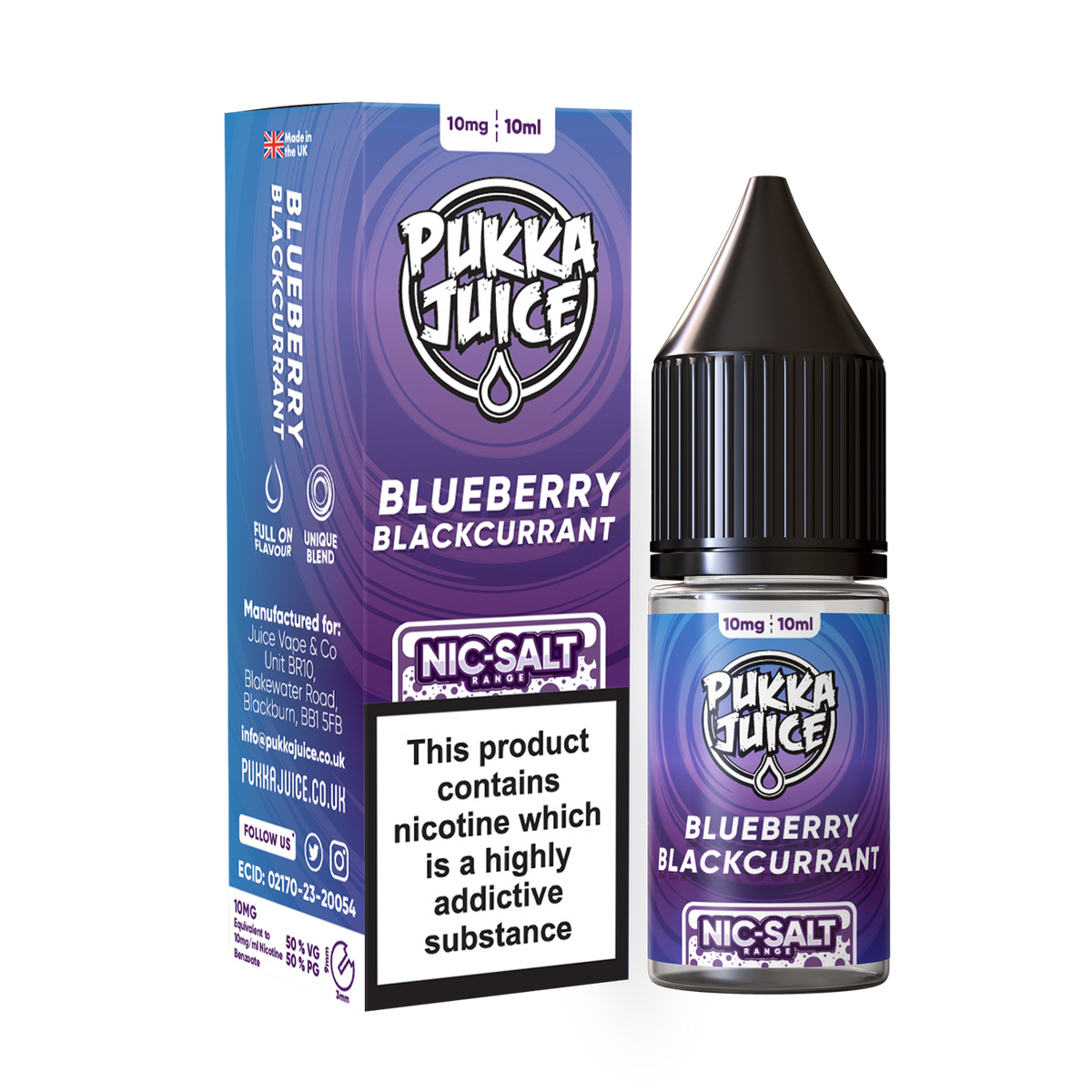 Blueberry Blackcurrant Pukka Juice Nic Salts  NEW FLAVOURS