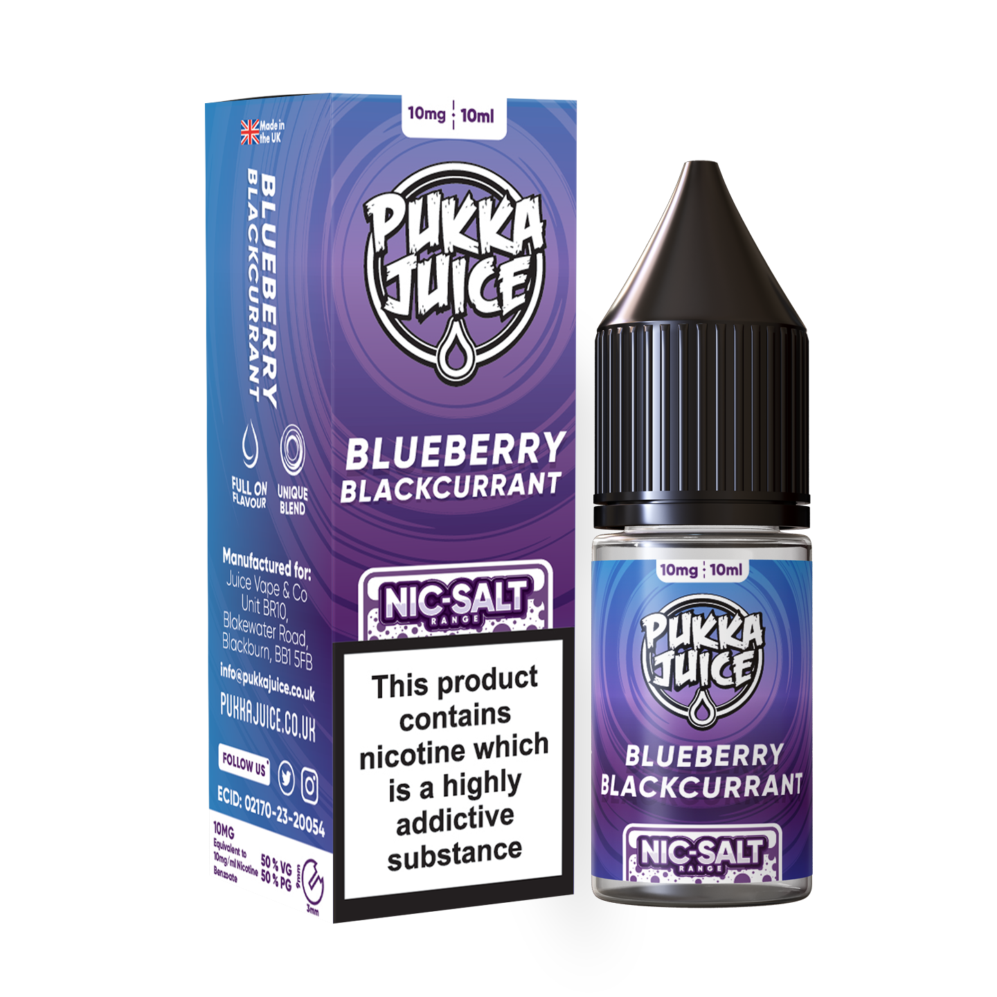 Blueberry Blackcurrant Pukka Juice Nic Salts  NEW FLAVOURS