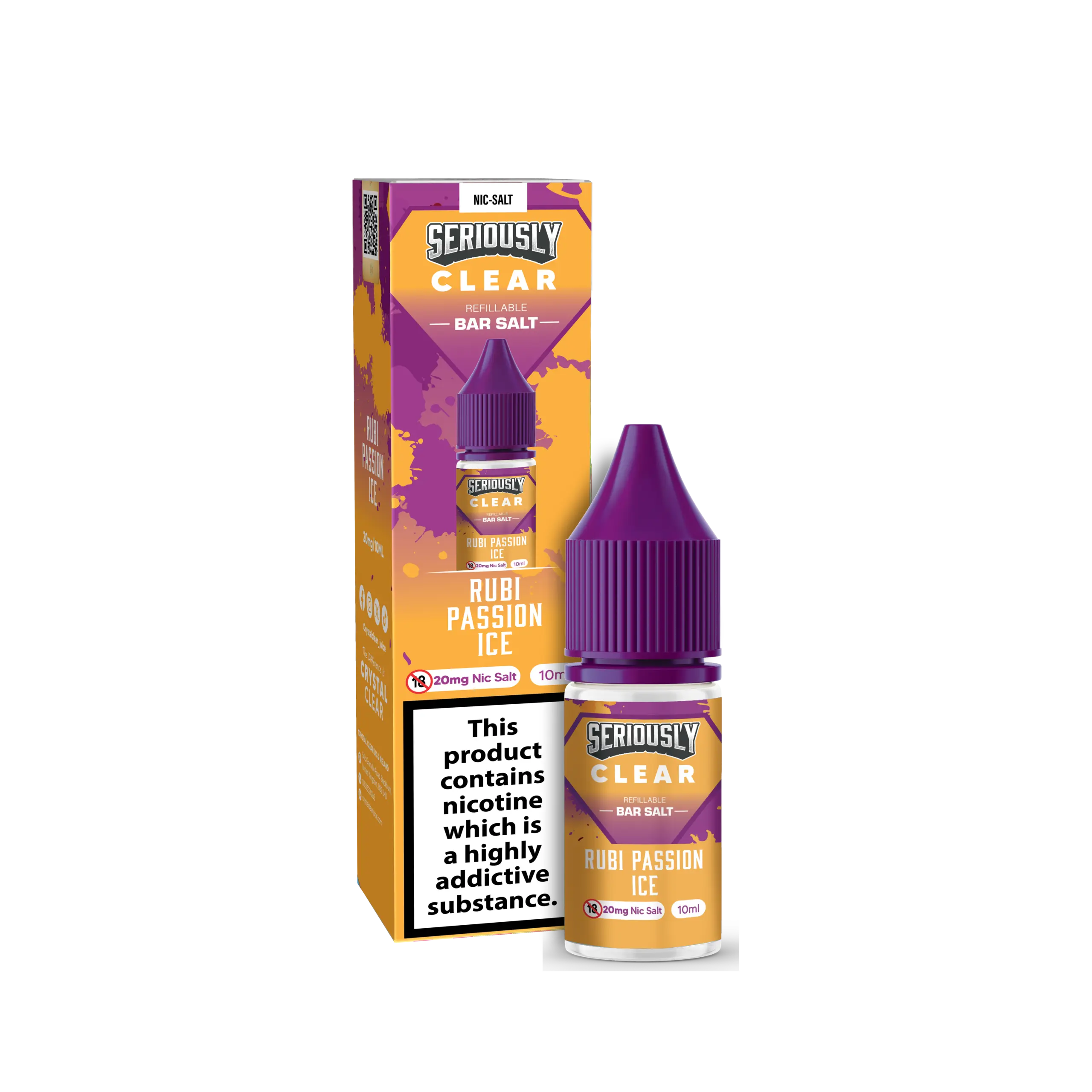 Seriously Clear Rubi Passion Ice Nic Salt Crystal Clear