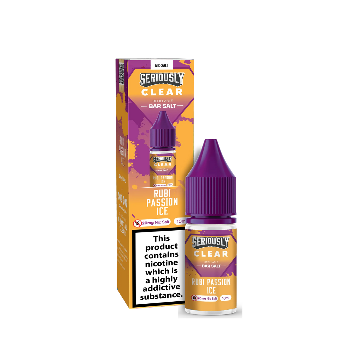 Seriously Clear Rubi Passion Ice Nic Salt Crystal Clear