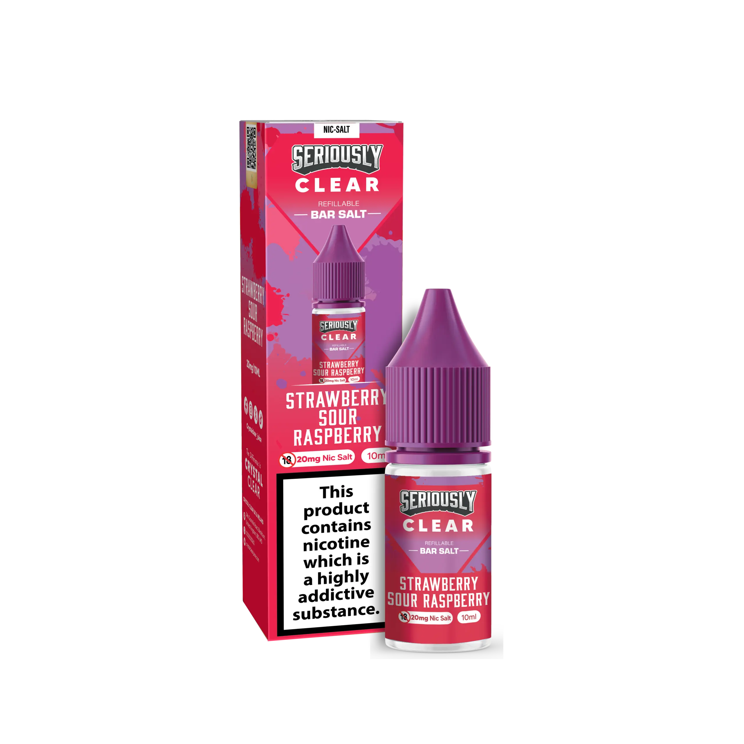 Seriously Clear Strawberry Sour Raspberry Nic Salt Crystal Clear