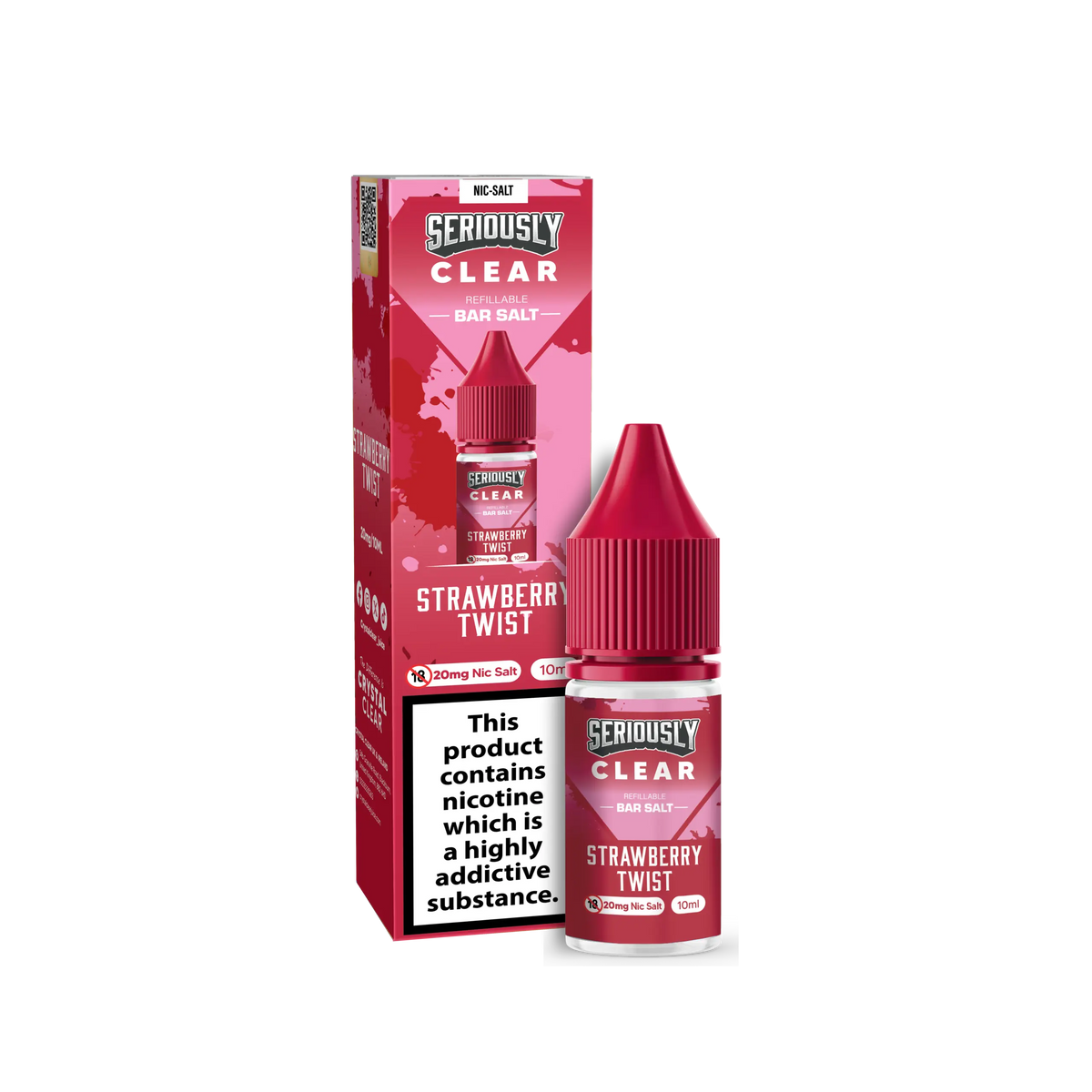 Seriously Clear Strawberry Twist Nic Salt Crystal Clear