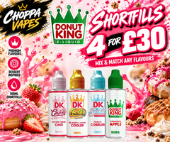 Donut King 100ml Shortfill E-Liquids – 4 for £30 Donut King