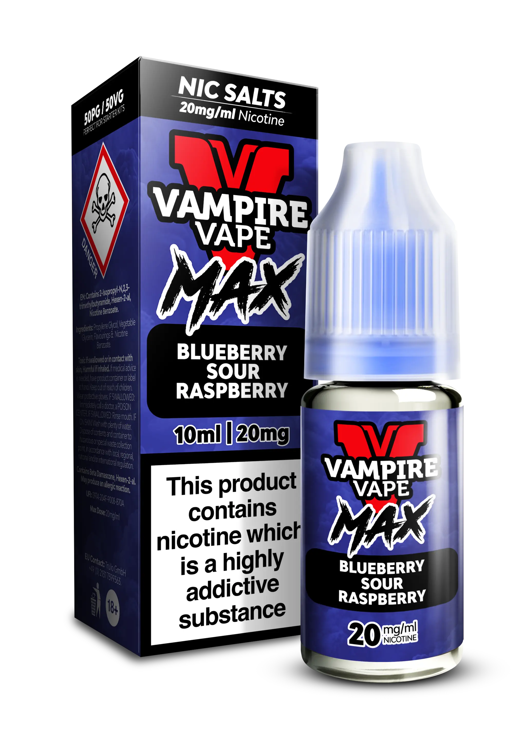 Blueberry Sour Raspberry By Vampire Vape Max Nic Salt Vampire Vape