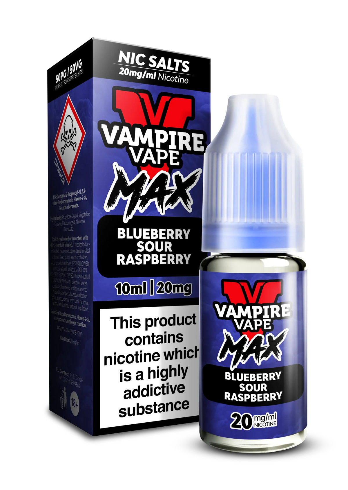Blueberry Sour Raspberry By Vampire Vape Max Nic Salt Vampire Vape
