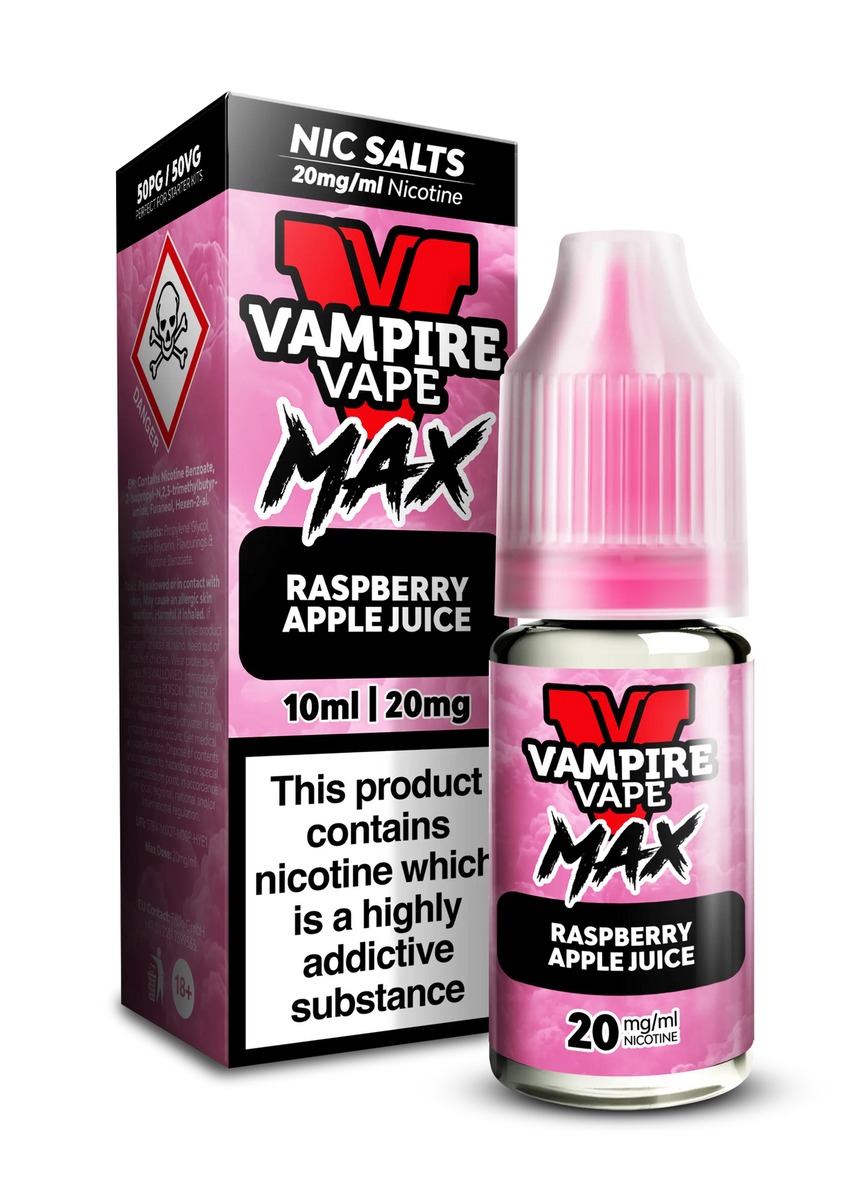Raspberry Apple Juice By Vampire Vape Max Nic Salt Vampire Vape