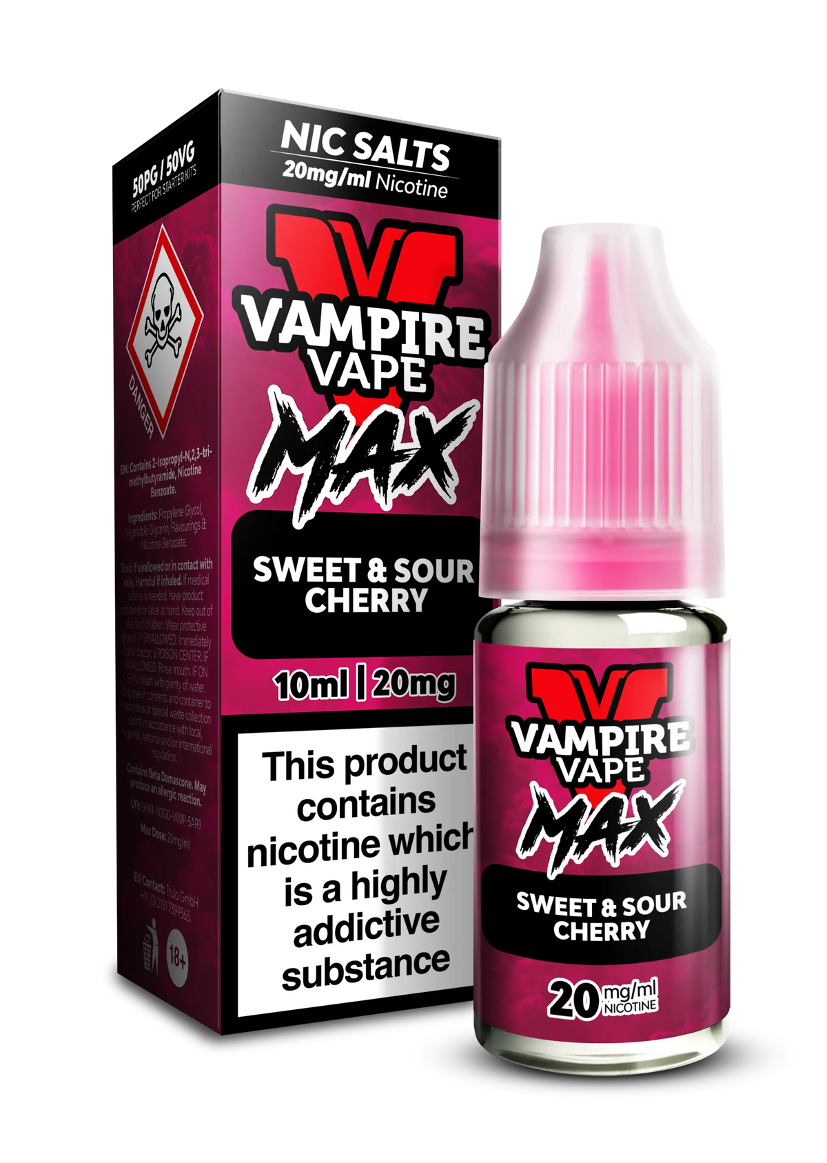 Sweet & Sour Cherry By Vampire Vape Max  Nic Salt - Choppa Vapes