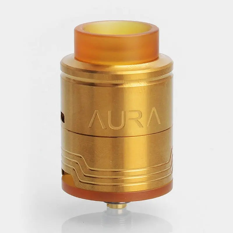 authentic digiflavor aura rda rebuildable dripping atomizer w bf pin gold stainless steel 24mm diameter