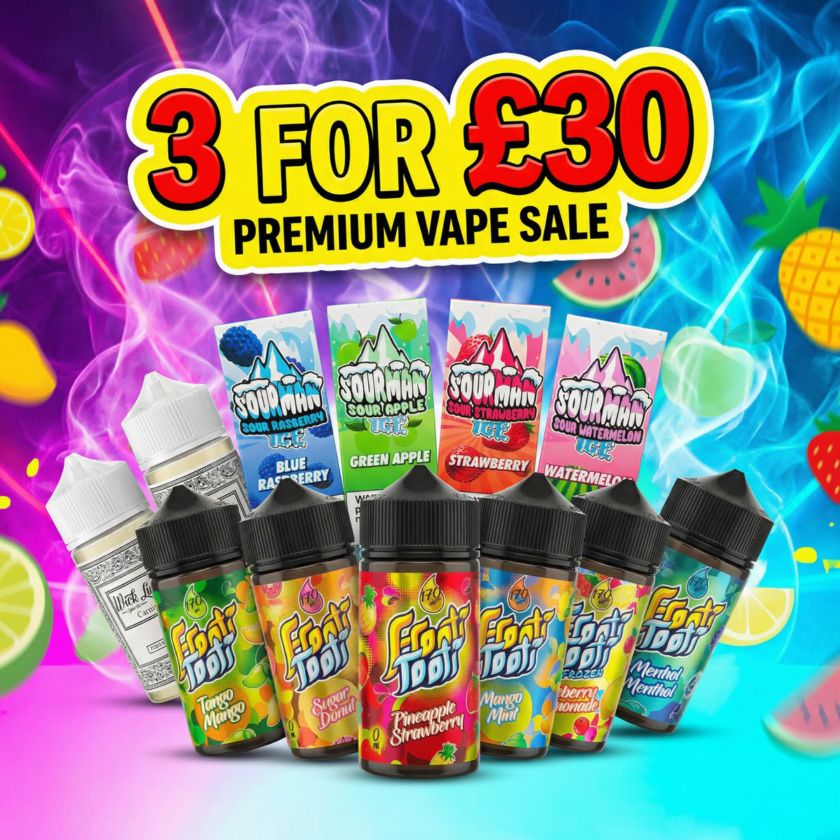 Jumbo Shortfill Bundle – 3 x 150ml+ E-Liquid Clearance (Past Best Before)